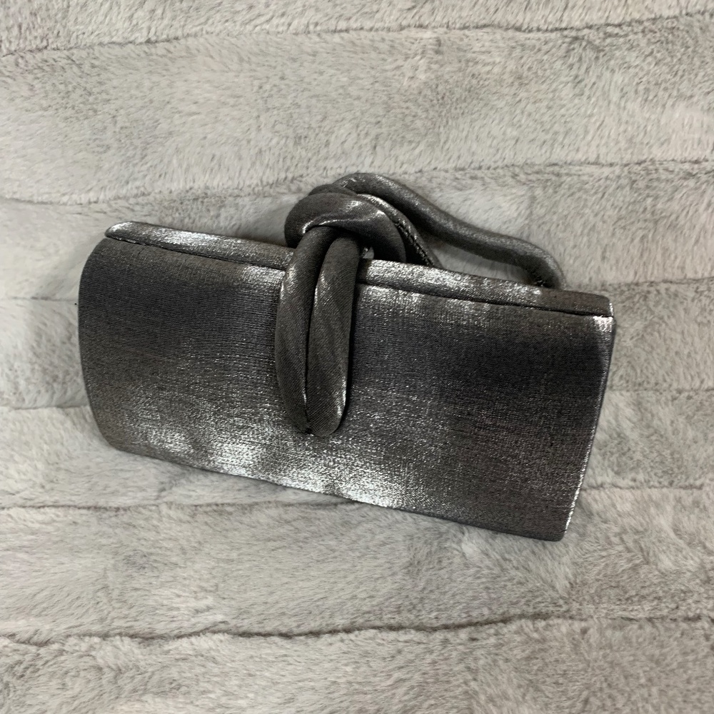 Evening bag, silver/grey